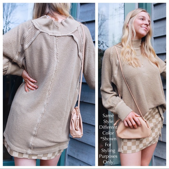 FREE PEOPLE SWEATER BOHO 90s VIBES FLOWY PULLOVER OVERSIZED TUNIC A2C - Picture 7 of 10